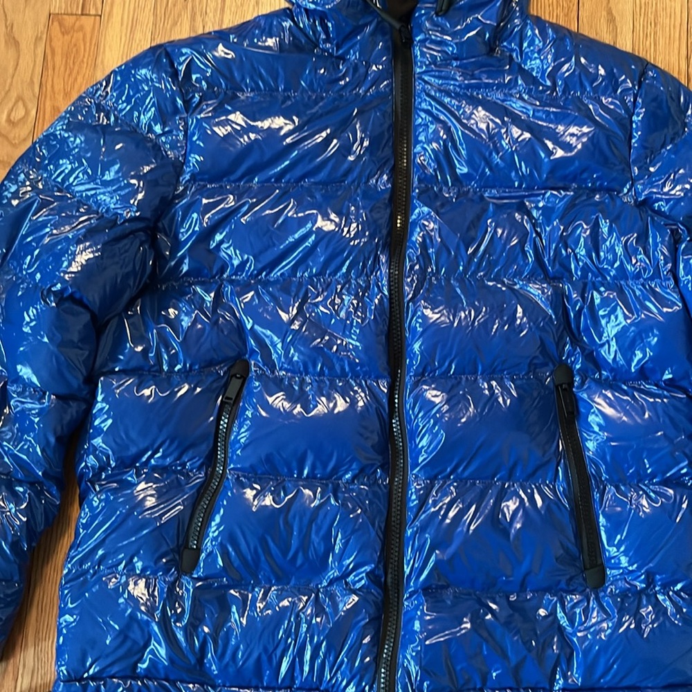 Host Pick  ! Michael Kors Men's  Blue Insulated Puffer Jacket  Large nwt - Picture 3 of 16